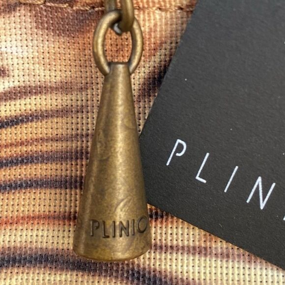 Plinio Visona Maroon/Animal Print Leather Reversible Tote/Crossbody Bag. NWT - Picture 8 of 14